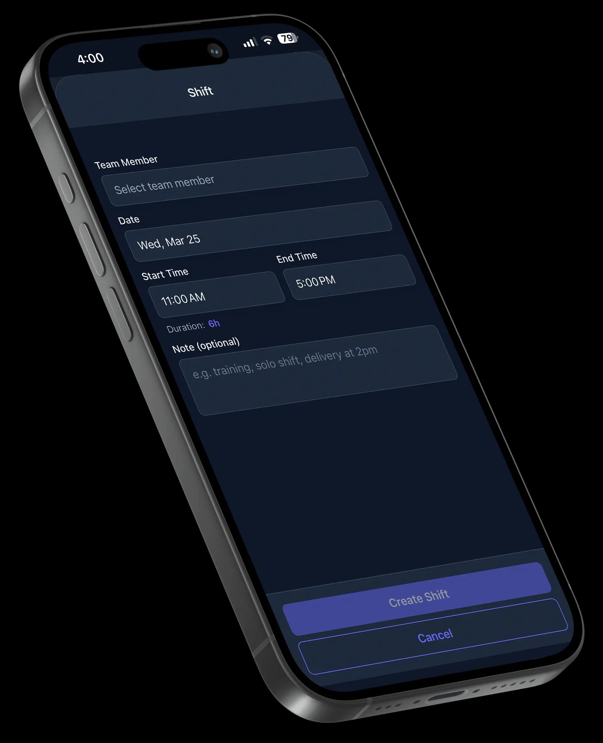 Zchedule app schedule screens